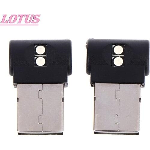 2PCS 7Colors Automatic RGB Car LED USB Ambient Light Mood Interior Lamp Plug/Play Emergency Bulbs Mini Accessories Decoration