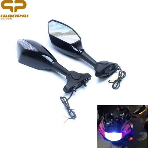 2PCS Universal Motorcycle Rearview Mirror LED Turn Signal ABS Refit Side Mirror Lamp For Honda Suzuki Kawaski Yamaha Accessories