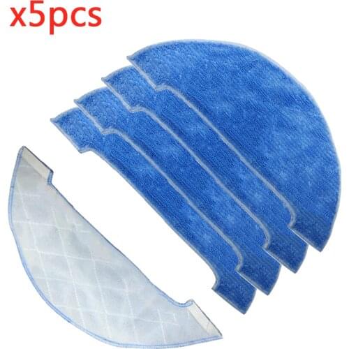 5pcs Carpet Cleaning Mop Cloths Pad for ILIFE X750 V8S Robot Robotic Vacuum Cleaner Spare Parts Replacement Mop Cloth