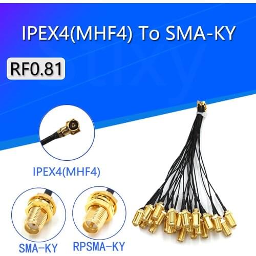 50Pcs SMA Connector Cable Female to IPEX4 IPX4 MHF4 to SMA Female RF0.81 Antenna RG0.81MM Cable Assembly RP-SMA-K