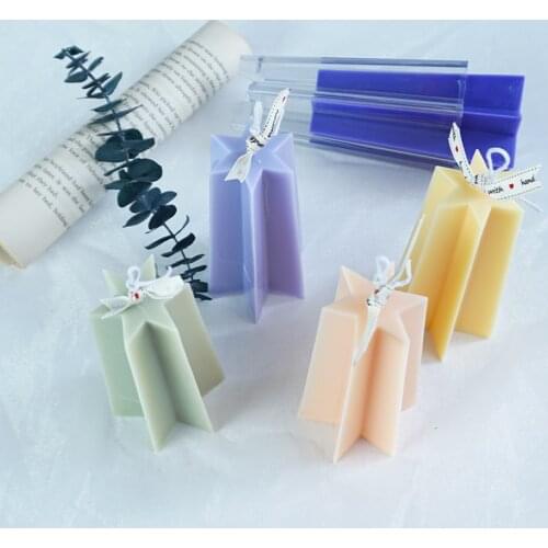 Geometric Hexagonal Star Acrylic Candle Mold for DIY Handmade Aromatherapy Candle Ornaments Soap Mould Handicrafts Making Tool