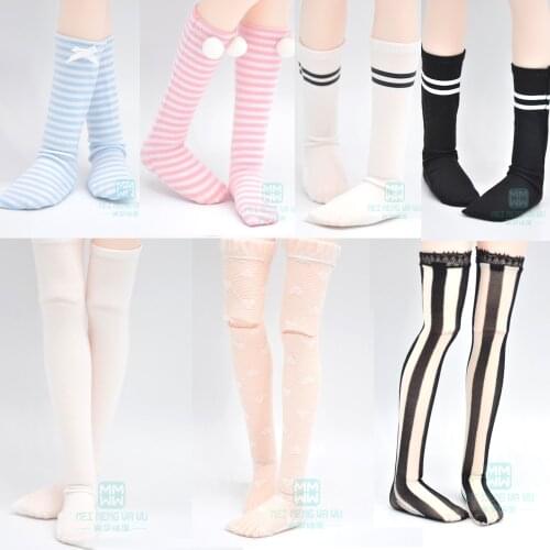 BJD accessories fashion Fine doll socks fits1/3 1/4 1/6 MYOU SD DD YOSD bjd doll Variety of multi-color