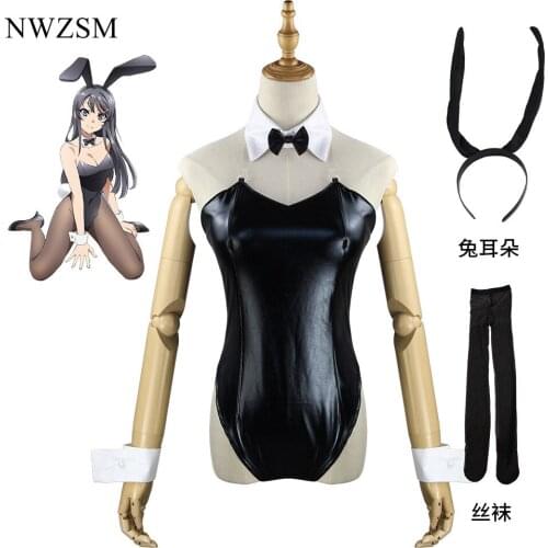 Anime Rascal Does Not Dream of Bunny Girl Senpai cosplay Sakurajima Mai fur clothing costume