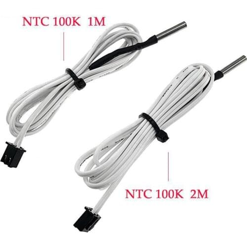 3D Printer Parts 1M/2M HT-NTC100K Thermistor Temperature Sensor for High Temperature Filament 350 Degrees NTC100K