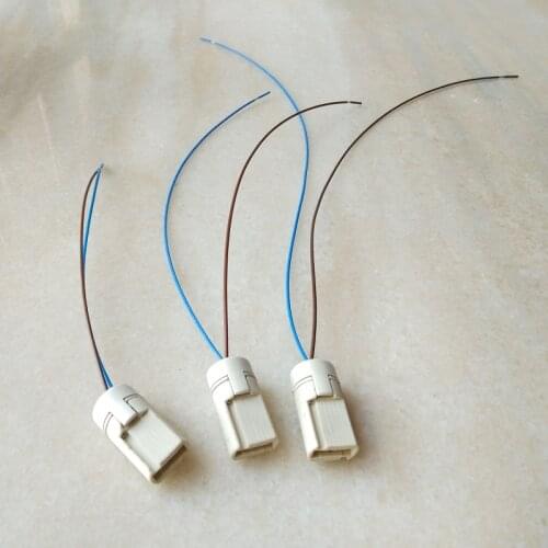 G9 lampholder Lamp Base with back cover 250V 2A Ceramic Socket G9 Halogen Lamp Holder with 20cm/30cm/40cm 0.5mm2 fep wire