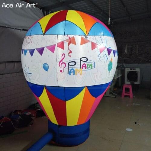 Cheap and good quality inflatable replica advertising rooftop standing hot air balloon model with your logo for New Zealand