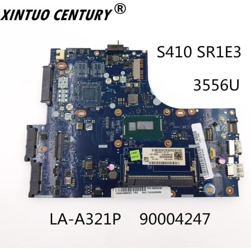 For Lenovo S410 placa-mãe LA-A321P 90004247 SR1E3 3556U CPU DDR3 100% test