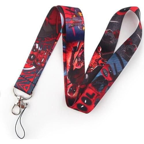 ER250 New High Quality Red Ninja Cartoon Key Chain Lanyard Gifts For Child Students Friends Phone USB Badge Holder Necklace