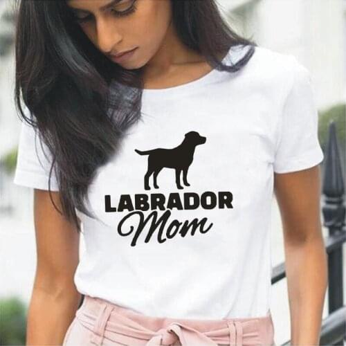 Summer Short Sleeve Harajuku Shirt Tee Shirt Femme Funny Lab Labrador Retriever Dog Mom T Shirt Women Tops Loose Camisetas Mujer