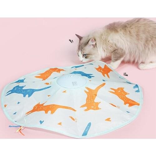 Pet Toys for Cat Funny Cat Stick Self-hey Cat Turntable Automatic Rotating Electric Tunnel Chat Toy Small Kitten Cat Funny Cat