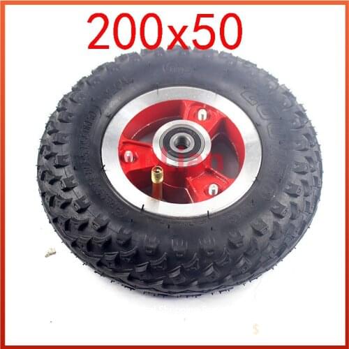 200*50 Electric Scooter Wheel Electric Vehicle Pneumatic Tire Inner Tube with Alloy Rim 8 Inch Scooter Wheel 200x50 Tire