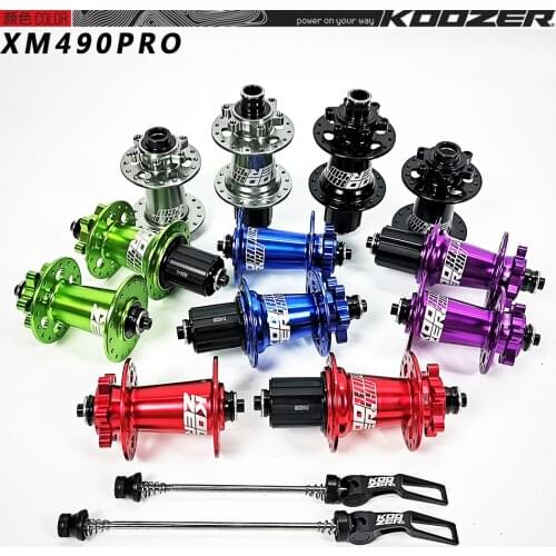 Koozer-bujes traseros XM490 PRO para bicicleta de montaña, 4 rodamientos, 9x100mm,10x135mm, QR100 x 15, 12x142mm, 32 orificios