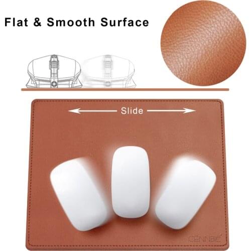 CENNBIE PU Leather Mouse Pad with Waterproof Coating, Non Slip Base