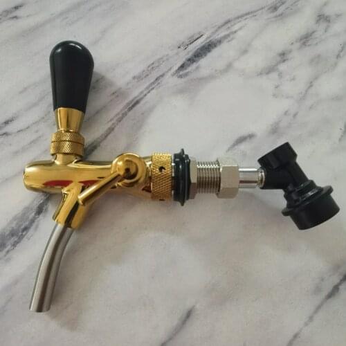 1PCBeer Homebrewing Tap With Ball Lock Beer Tap Faucet & Adjustable Faucet With Brass Gold Plating