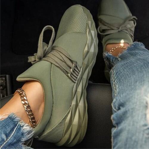 Womens Sneaker 2021 Lace Up Ladies Walking Summer Shoes Casual Breathable Non Slip Gym Sport Shoes For Female Big Size 43