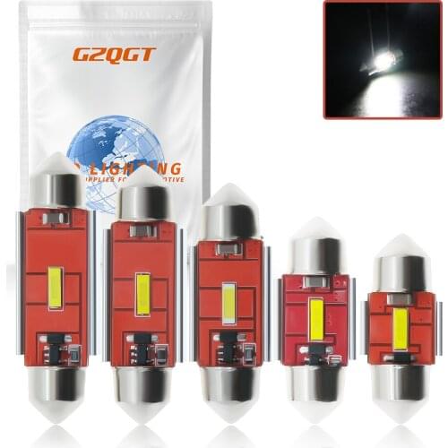 4pcs Dome Lights Festoon C5W Canbus NO Error 1200 lumen 3W 31mm 36mm 39mm 41mm 1860 Chips LED Interior Dome Map Lights ice blue