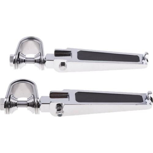 Motorcycle 1" To 1-1/4" Engine Guard Highway Bar Foot Pegs With U-Clamp
