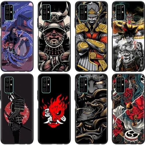 Japanese Ninja Samurai Soft TPU Cover For Honor 9 10 X10 9A 9C 9S 9N 10i 10X 9X Lite Pro 5G Phone Case Shell