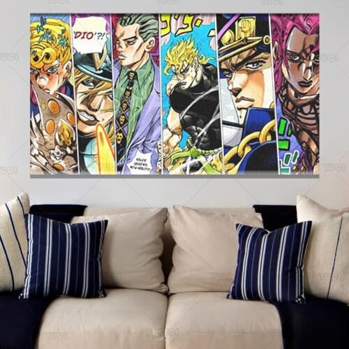 Wall Art Canvas Painting JoJo S Bizarre Adventure Poster Modular Anime Character Print Picture For Living Room Home Decoration