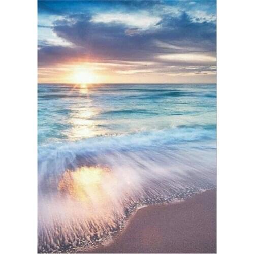 Brand new AB diamond DIY 5D sunset landscape diamond painting embroidery cross stitch home art decoration