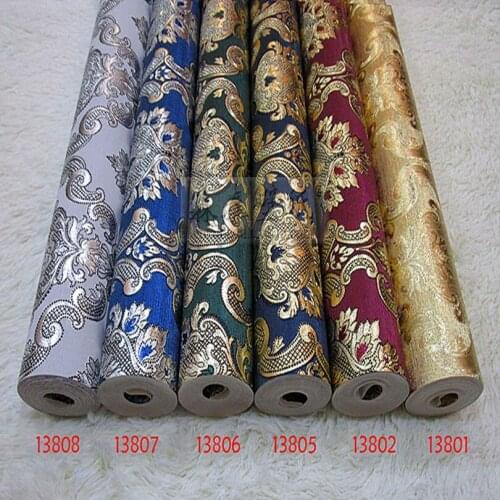 2018 European gold foil wallpaper TV backdrop bedroom, living room sofa environmental 5.3sqm wallpaper roll