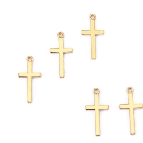 20pcs Antique Gold Tone Christ Cross Charms Pendant Jewelry For Necklace Bracelet Earrings Making Parts Fashion Jewelry Findings