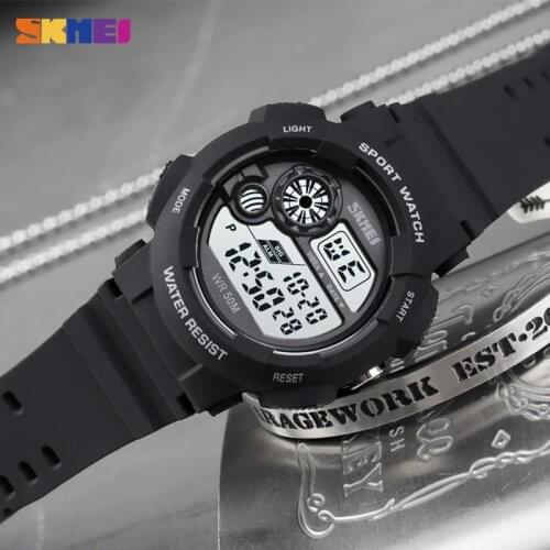 SKMEI Simple Chrono Mens Wristwatches Watches 12/24 Hour Led Male Clock reloj hombre 1718 Mens Shockproof Sport Digital Watch