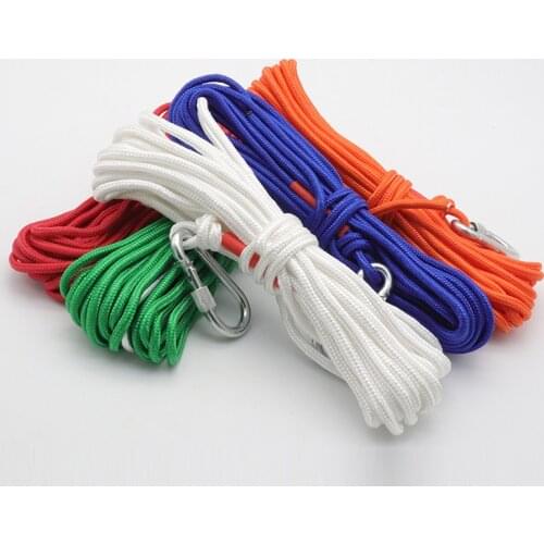 10m/20m Escape Rope Outdoor Climbing Safety Rescue Rivers Salvage Ropes with Carabiner