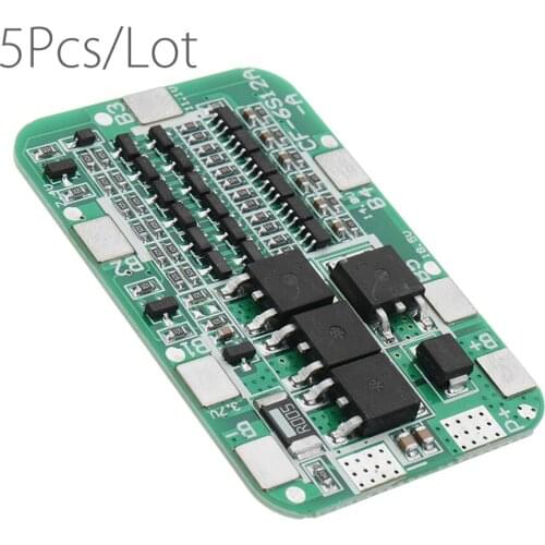 5pcs/lot DC 24V 15A 6S PCB BMS Protection Board For Solar 18650 Li-ion Lithium Battery Module With Cell