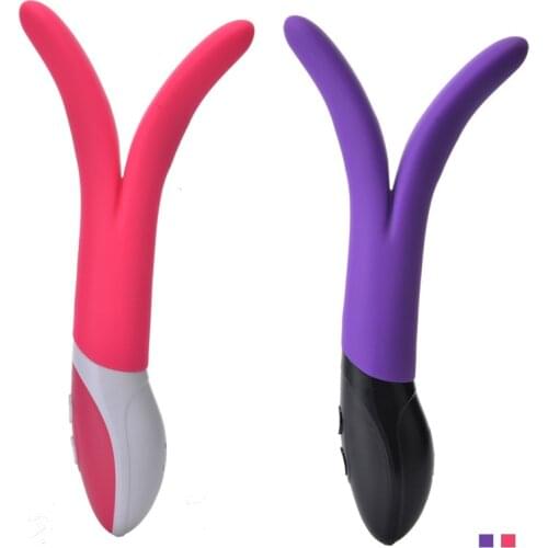 Female Vibrator Bifurcated G-spot Vibrating Anal Clitoris Stimulator Masturbation Massager Adult Product Sex Toys for Woman