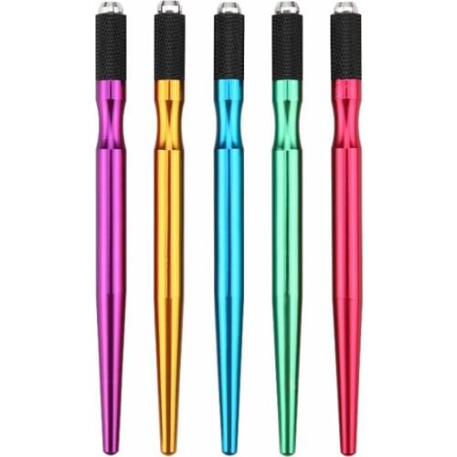 10pcs Professional Tebori Microblading pen for permanent makeup machine Silver/Golden Manual eyebrow pen Make up