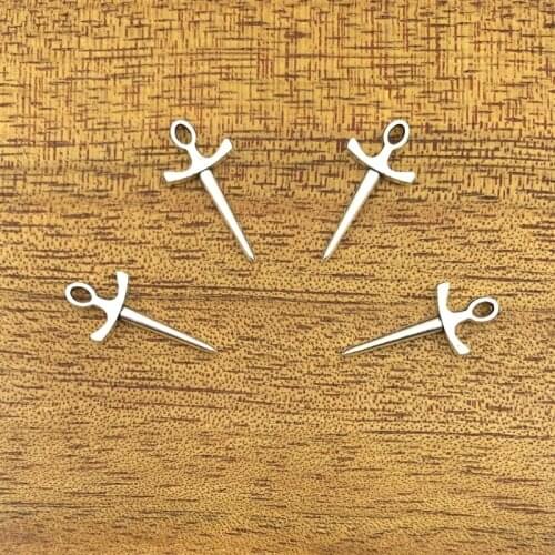 20 pieces of dagger sword 20*9.5mm Tibetan silver plated pendant jewelry DIY handmade craft pendant alloy