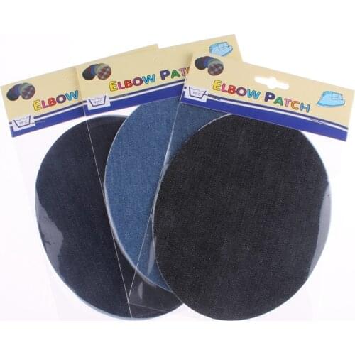 3 Colors Elbow Patch Jeans Iron On Patches For Clothes Stickers Repair Elbow Knee Applique Apparel Farbic Sewing DIY Accessory