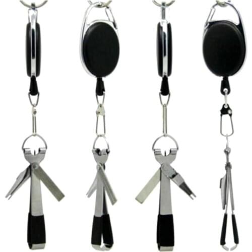 3 in 1 Quick Knot Tool Fly Fishing Clippers Fishing Nipper Tying Zinger Retractor Outdoor Angling Supplies