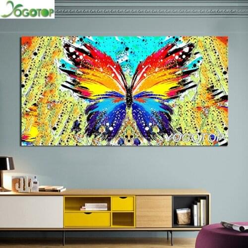 Diamond Painting Beautiful Colorful Butterfly Kits Handmade DIY Diamond Embroidery Animal Mosaic Rhinestone Picture YY3320