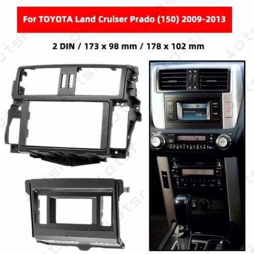 Car Radio Fascia Stereo Panel Plate For TOYOTA Land Cruiser Prado (150) 2009 2010 2011 2012 2013 Frame Dash Kit