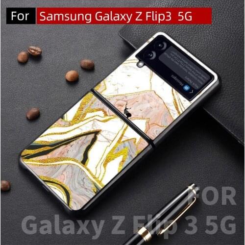 For Samsung Galaxy Z Flip3 Case, Z Flip 3 5G Case 9H Hardness Tempered Glass Material