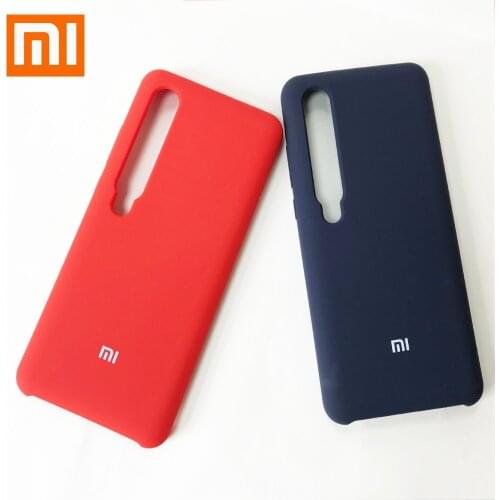 Original for Xiaomi Mi 10 Case Silky Soft-Touch Finish Case Back Liquid Silicone Protective Cover for Xiaomi MI10 with Logo