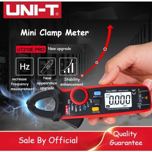 UNI-T UNI T UT210E Pro Digital AC DC Current Clamp Meter True RMS Pliers Ammeter Multimeter Resistance Frequency Tester