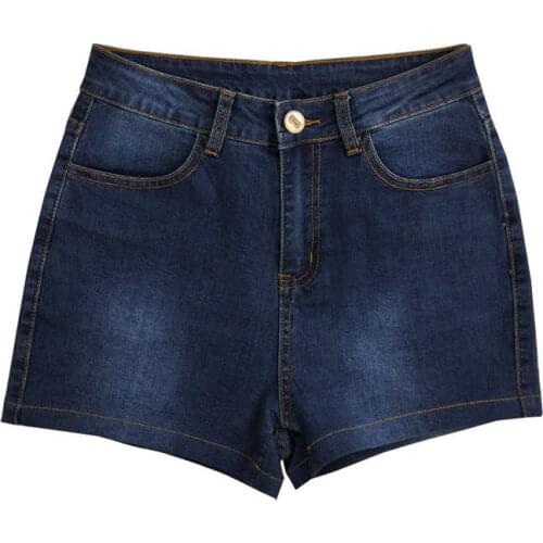 Classic Blue Denim Shorts For Women Summer New Trendy Slim Casual Plus Size XXXL Womens High Waist Shorts Short Jeans