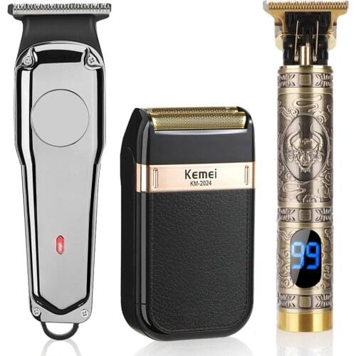 Electric Hair Trimmer Hair Clipper Beard Trimmer Cordless Shaving Razor Barber Haircut Shaver Baldheaded Finish Cutting Machine