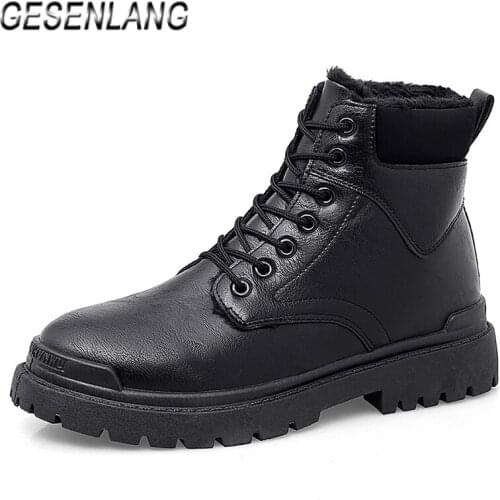 Winter Mens Sneakers Snow Barefoot Shoes Fur Lined High Top Wear Resistant Nonslip Comfortable Warm Outdoor Walking Ankle Boots