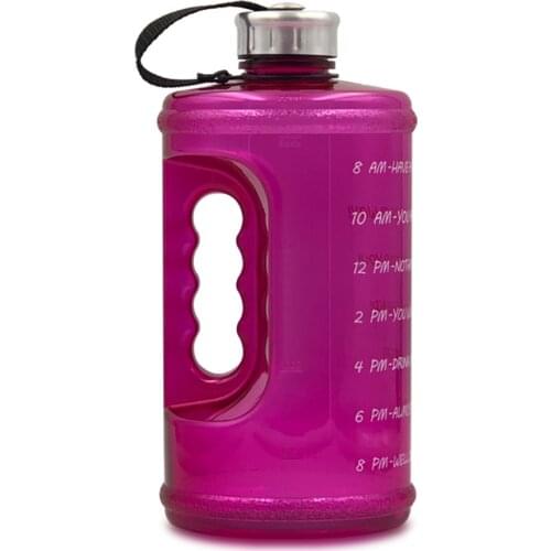 2.2L Motivation Water Bottle with Time Marker Outdoor Camping waterbottle Hiking Backpacking Fitness Workout Sports Bottle