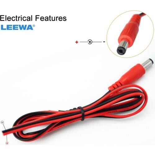 LEEWA 50pcs 5.5mm/2.1mm DC adapter plug coaxial/concentric/barrel/tip power connector cable wire #CA1303