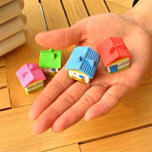 DL D613 cute cartoon small house eraser creative rubber can disassemble rubber pupil prizes Stationery office supplies for