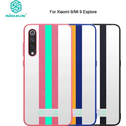 Original Nillkin Twinkle Reflective PC + PU Striped Hard Case for Xiaomi 9 / Mi 9 Explorer Case Cover Write or Draw With Water