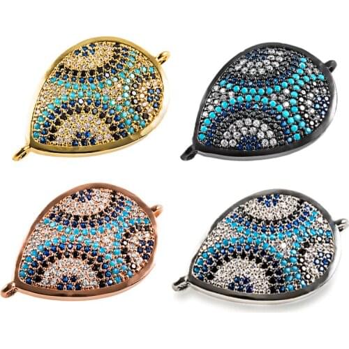 Fashion Jewelry Making Supplies Types of Greek Eye/Turkish Eye/Evil Eye Charms Connectors For Jewelry DIY