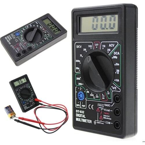 Professional DT832 Digital Multimeter LCD DC AC Voltmeter Ammeter Ohm Tester