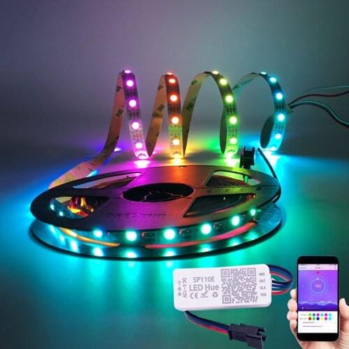 RGB WS2812 Led Pixels Strip Kit with USB SP110E Bluetooth Led Controller for TV Back Under Cabinet Lamp Home Decoration DC5V