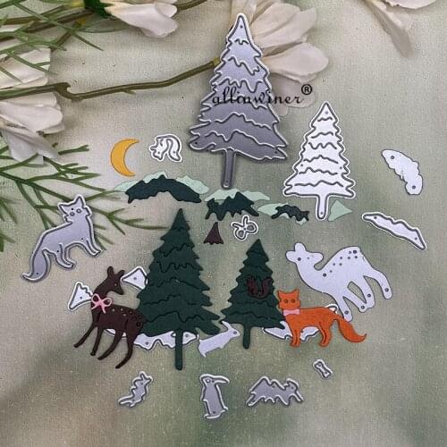 Christmas tree animals Metal Cutting Dies Stencils Die Cut for DIY Scrapbooking Album Paper Card Embossing